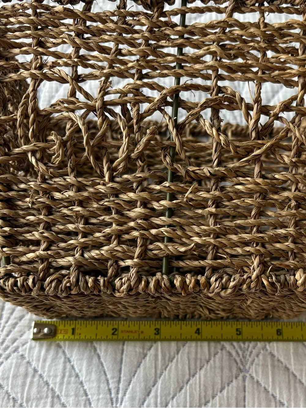 Handwoven Seagrass Storage Basket - Natural Brown